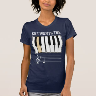 T-shirt Elle veut la musique de piano de D