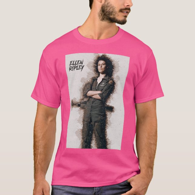 T-shirt Ellen Ripley - Alien - Style Graffiti (Devant)