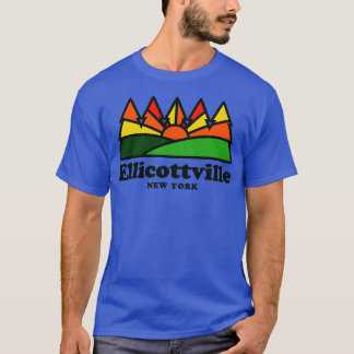 T-shirt Ellicottville NY New York Retro Montagnes Vintages
