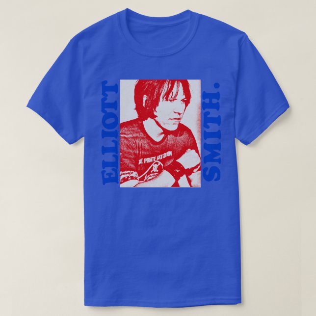 T-shirt Elliott Smith Retro stylisé Fan Art Design (Design devant)