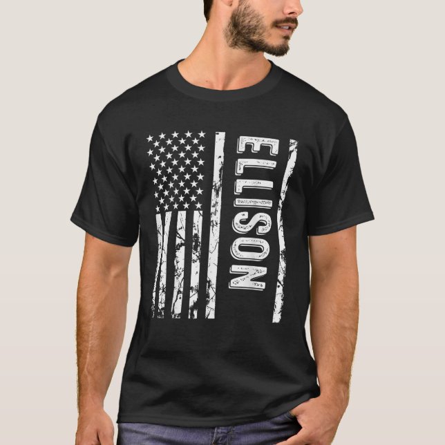 T-shirt Ellison Nom de famille Funny Nom de famille Team E (Devant)