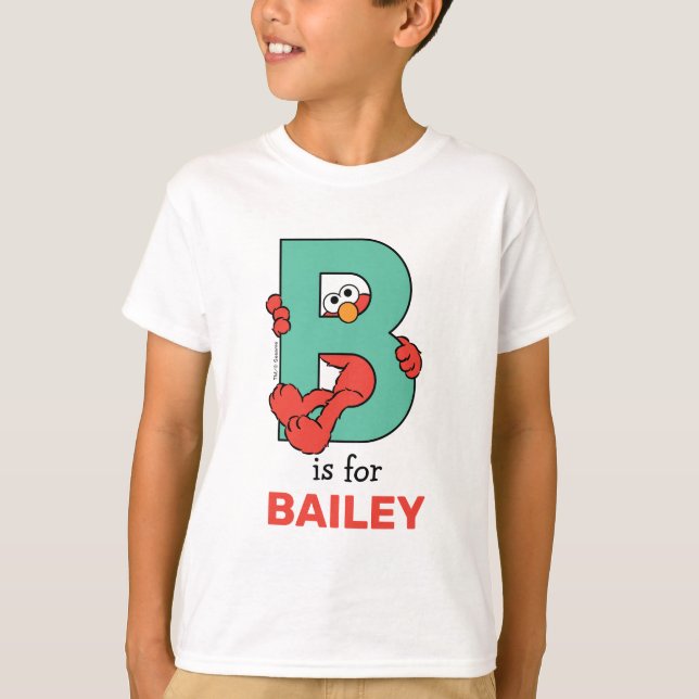 T-shirt Elmo Alphabet | B Sarcelle (Devant)