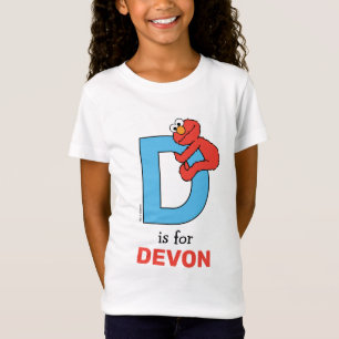 T-Shirt Elmo Alphabet   D Bleu
