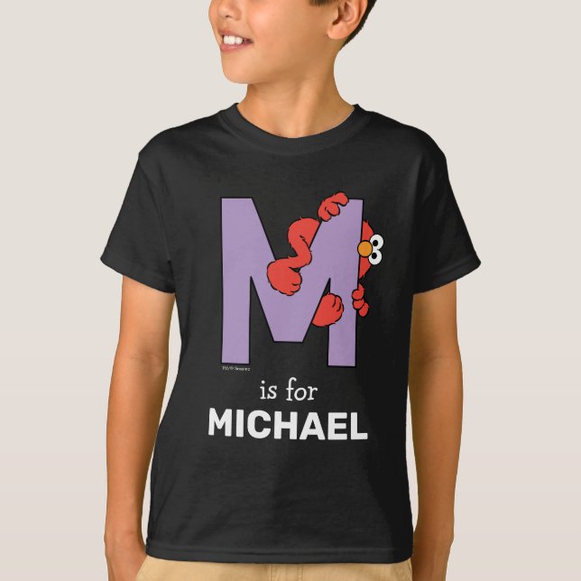 T-shirt Elmo Alphabet | M pourpre (Devant)