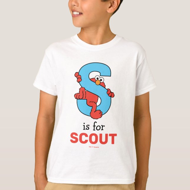 T-shirt Elmo Alphabet | S Bleu (Devant)