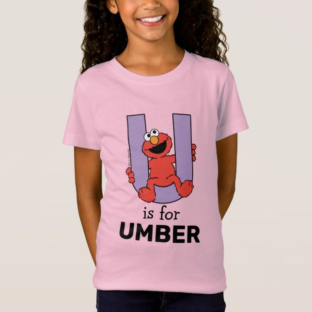 T-Shirt Elmo Alphabet | U violet (Devant)