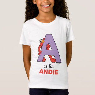 T-Shirt Elmo Alphabet   Un violet