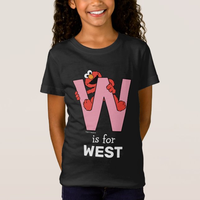 T-Shirt Elmo Alphabet | W rose (Devant)