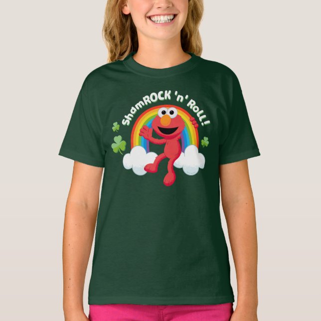 T-shirt Elmo | Arc en arc-en-ciel shamrock 'n' (Devant)