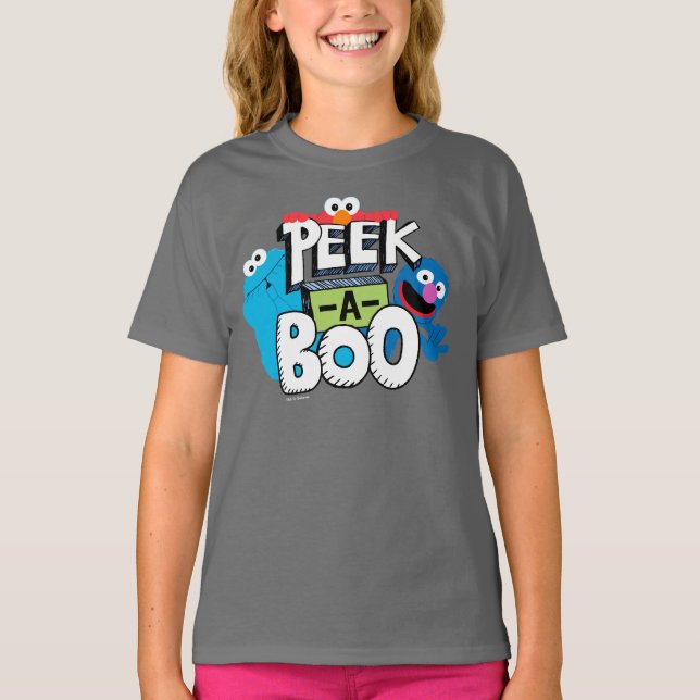 T-shirt Elmo, Cookie & Grover | Peek-a-Boo (Devant)