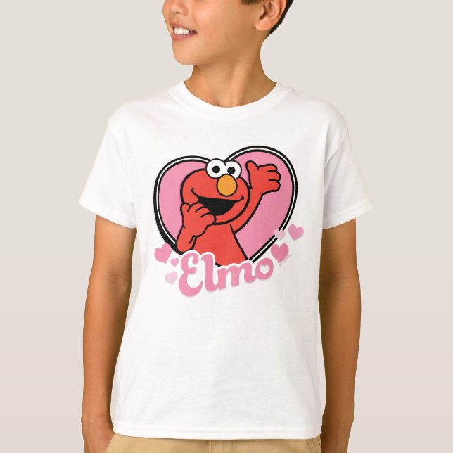T-shirt Elmo dans le coeur Valentine (Devant)