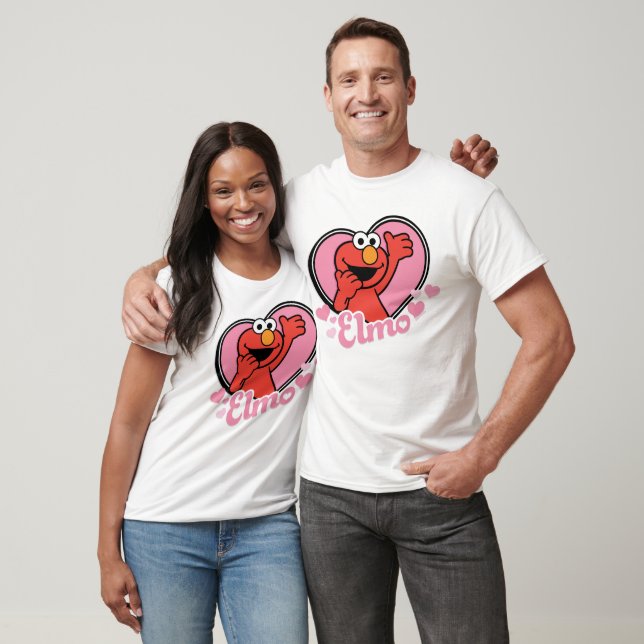 T-shirt Elmo dans le coeur Valentine (Unisexe)