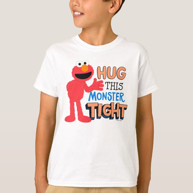 T-shirt Elmo | Enserrez ce monstre serré (Devant)