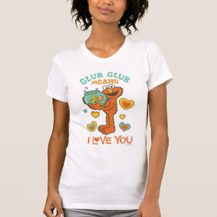 T-shirt Elmo Holding son poisson rouge animal