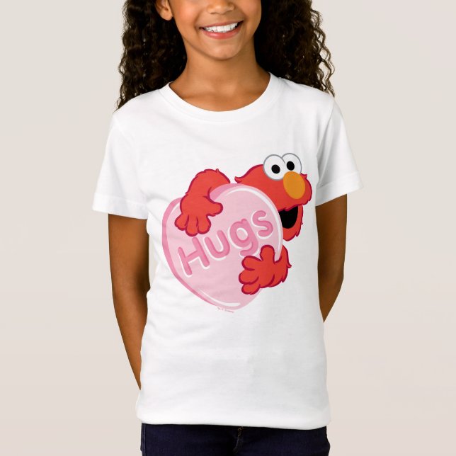 T-Shirt Elmo "Hugs" Valentine Heart Candy (Devant)
