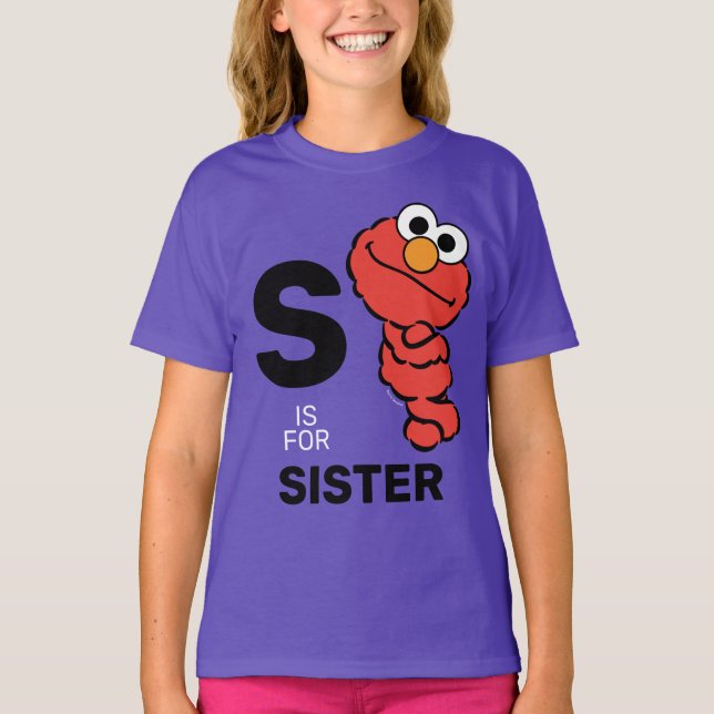 T-shirt Elmo | S est pour soeur (Devant)