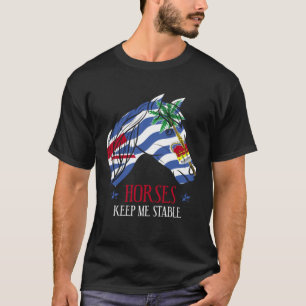 T-shirt Elmont New York Les chevaux me gardent Stable