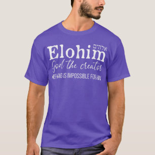 T-shirt Elohim Dieu Le CréateurHébreux Noms Pour Dieu