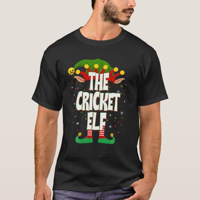 T-shirt Elves Group Le Cricket Elf Christmas (Devant)