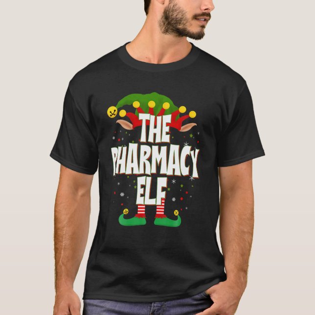 T-shirt Elves Group The Pharmacy Elf Christmas (Devant)