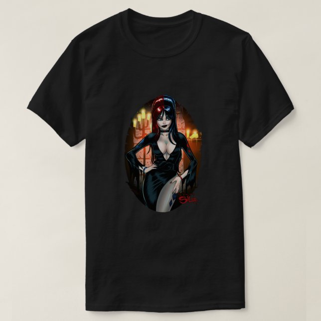 T-shirt Elvira Quinn Maîtresse de Mayhem ! Classique (Design devant)