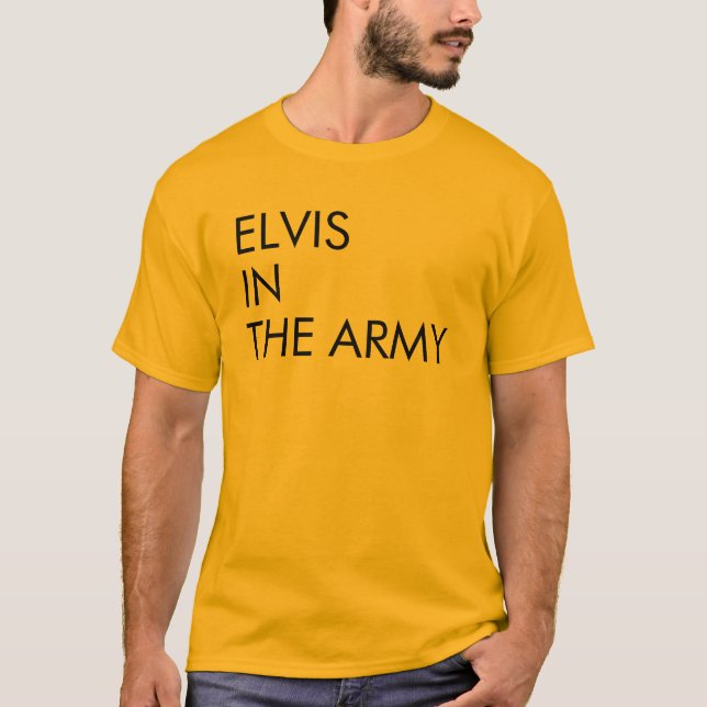 T-shirt Elvis In the Army Men's (Devant)