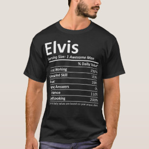 T-shirt ELVIS Nutrition Funny Anniversaire Nom personnalis