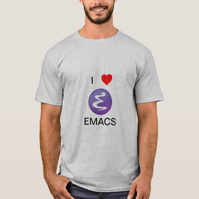 T-shirt Emacs > vi (Devant)