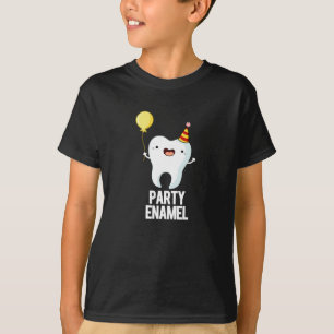 T-shirt Émail de fête Funny Dot Pun Dark BG