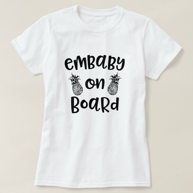 T-shirt Embaby à bord de cadeau d'embryon de transfert de (Design devant)