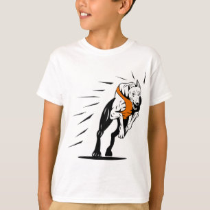 T-shirt emballage de chien de lévrier rétro