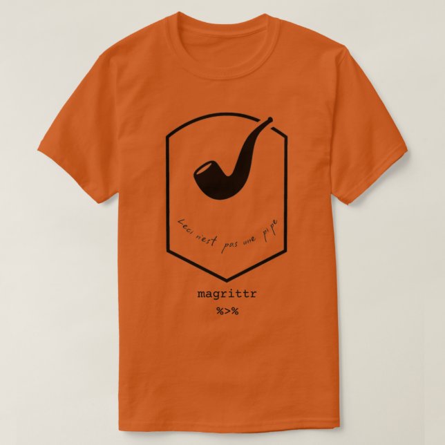T-shirt Emballage Magrittr Leci nx27est pas une pipe R (Design devant)