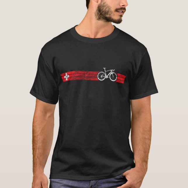 T-shirt Emballage suisse de vélo de la Suisse ch de (Devant)