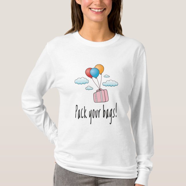 T-shirt Emballez vos sacs et partons en vacances (Devant)