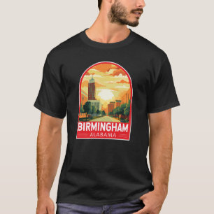 T-shirt Emblème artistique de voyage à Birmingham Alabama