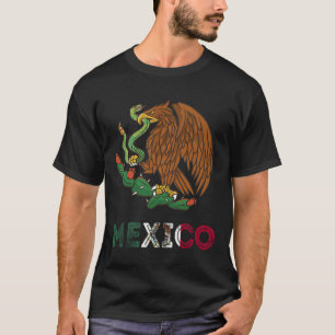 T-shirt Emblème d'aigle mexicain Drapeau mexicain Pride Ci