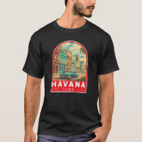 Emblème d'art de voyage à La Havane Cuba