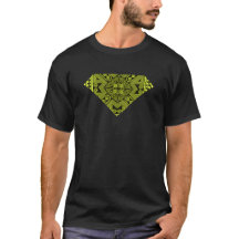 Emblème de bouclier d'or métallique Tee