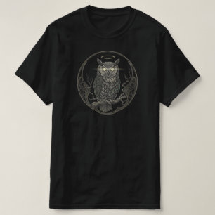 T-shirt Emblème de Chouette vintage - Stipple mystique   N