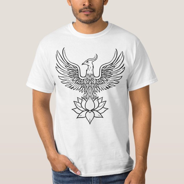 T-shirt Emblème de flamme Phoenix (Devant)