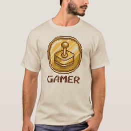 T-shirt Emblème de joystick Gamer Pixel - Jeu vidéo rétro