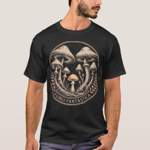 T-shirt Emblème de la Forêt de Champignons Fungi Fantastic