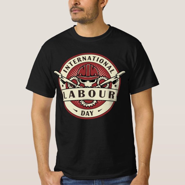 T-shirt emblème de la journée internationale du travail (Devant)