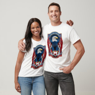 T-shirt Emblème de l'aigle américain du drapeau américain