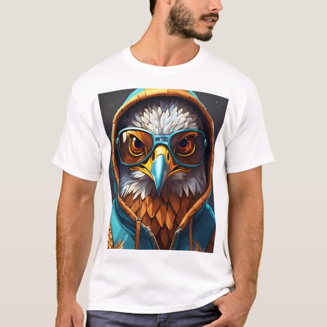 T-shirt "Emblème de l'aigle de cristal : un symbole de l'i (Devant)