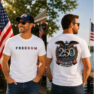 T-shirt Emblème de l'aigle de la liberté pour le 250e anni