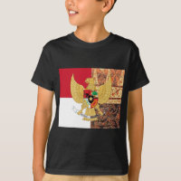 Emblème de l'Indonésie - le drapeau de batik de