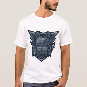 T-shirt Emblème de poitrine de soldat tactique