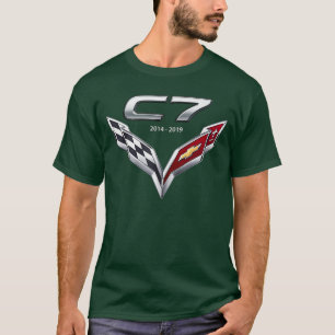 T-shirt Emblème de voiture américaine classique C7 2014-20