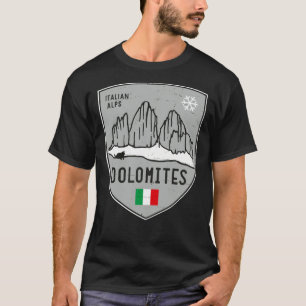 T-shirt Emblème Dolomites Mountain Italie  